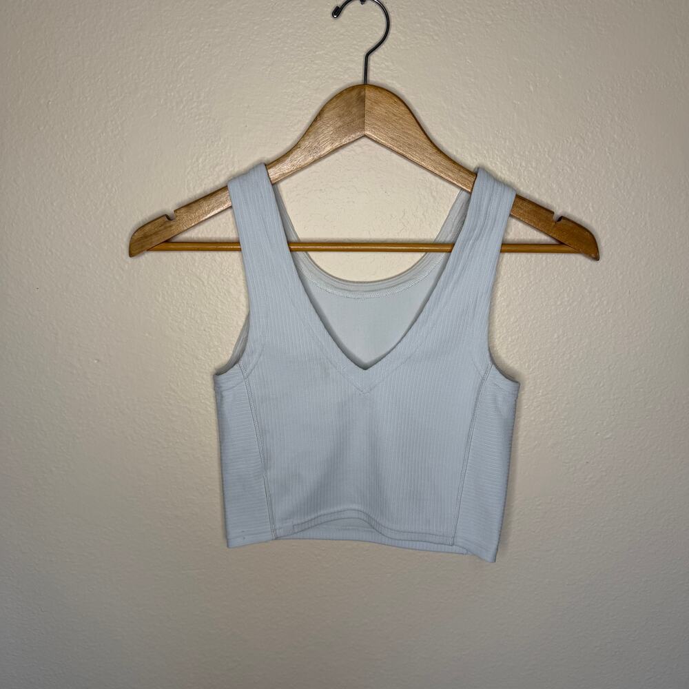 Lululemon Ribbed Softstreme Cropped Tank White 2